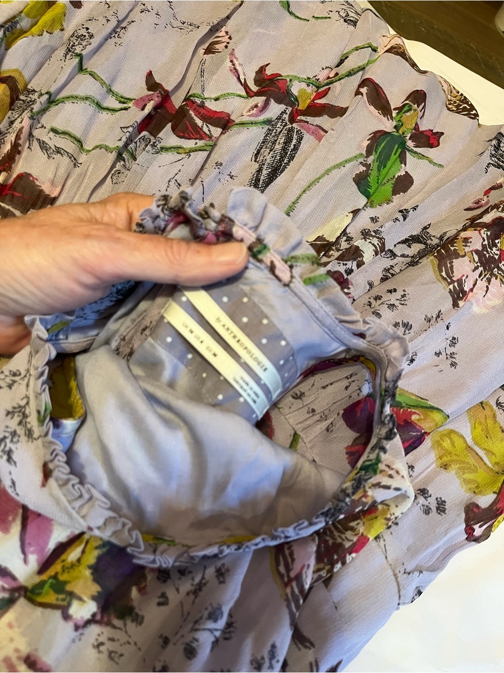 NWOT Anthropologie size 6 Hermia midi dress in lilac floral - Picture 7 of 11